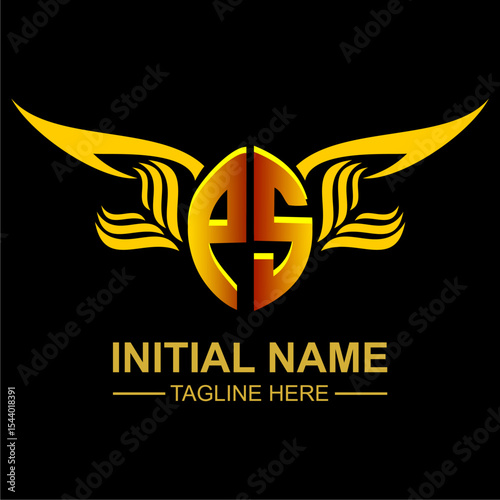 PS Golden Wing Emblem Logo