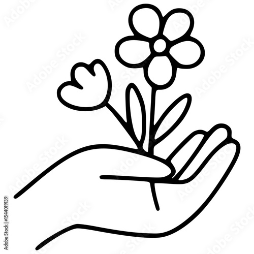Woman Picking Flowers