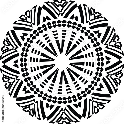 Premium Luxurious Black Mandala Design | Royal White Background Art