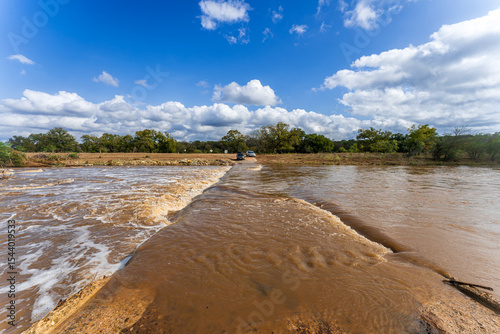 Floodwaters at Colorado Bend State Park, Texas, USA