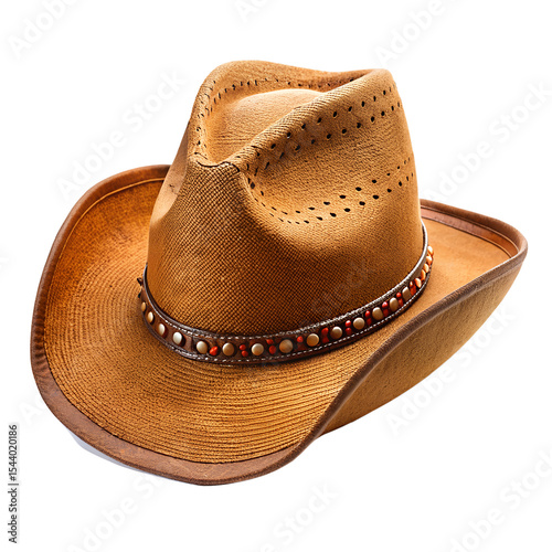 brown cowboy hat isolated on white background.PNG Transparent file type with high definition picture quality available.