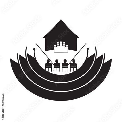 Entangled Symphony Conductor Vector Illustration