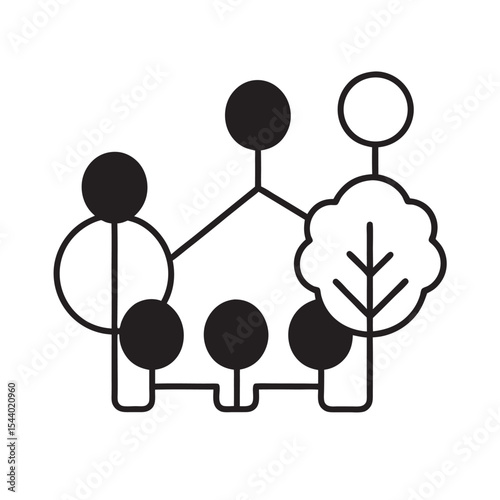 Entangled Forest Sentience Vector Illustration