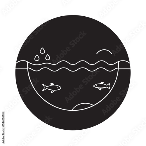 Super Positioned Coral Reef Silhouette