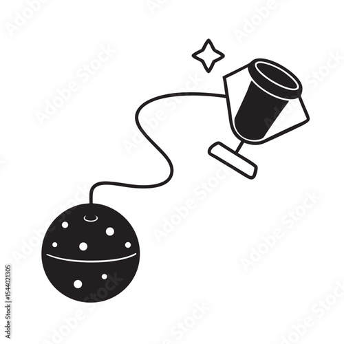 Flavor Entanglement Device Vector Illustration