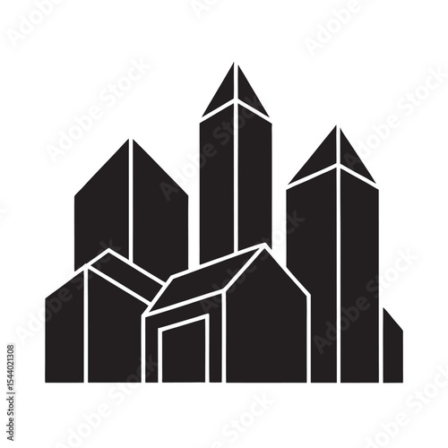 Dream Materialized Habitat Silhouette Vector