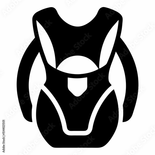 A silhouette icon representing a baby carrier