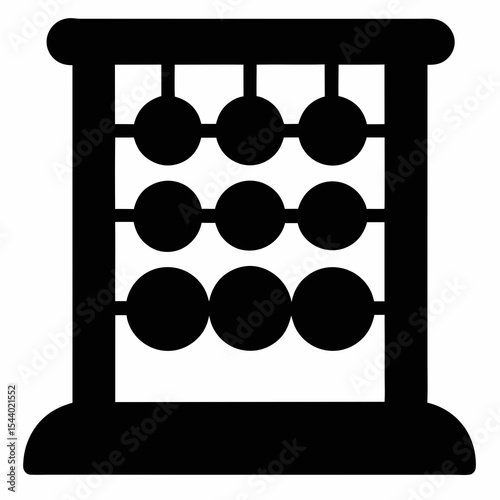 abacus on black background