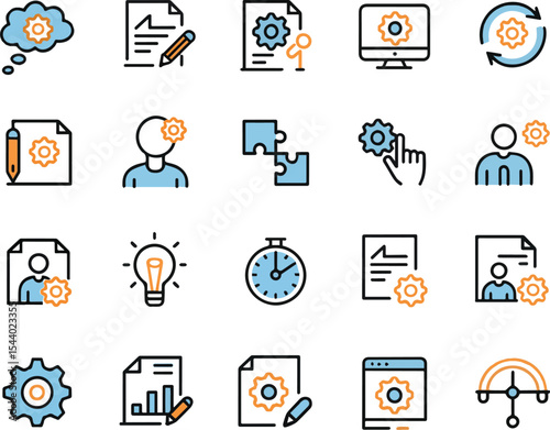 Streamline Your Workflow Essential Icons for Process, Productivity, and Project Management