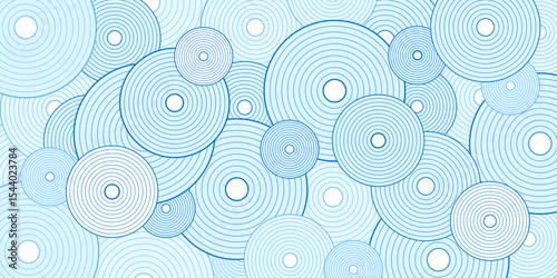 Abstract minimal blue thin line concentrical layered circles wallpaper