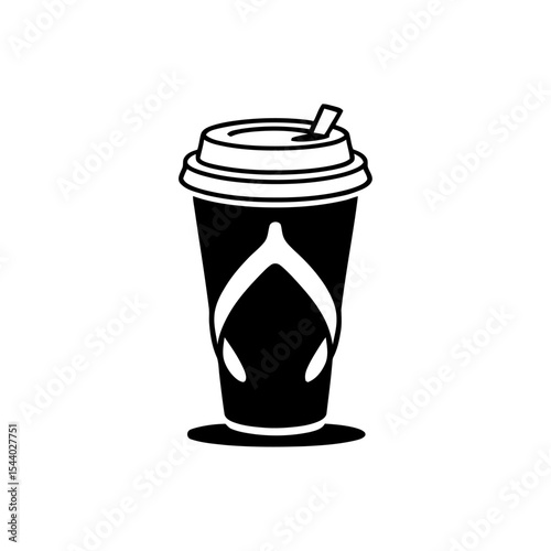 Flip flop coffee cup logo