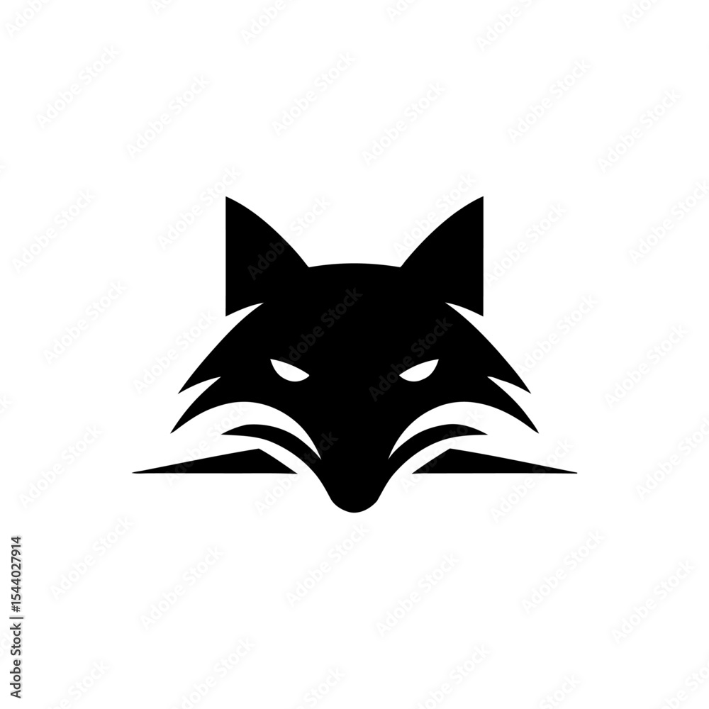 Obraz premium Stylized fox head logo design