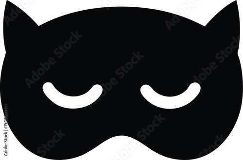 Sleeping mask silhouette vector illustration