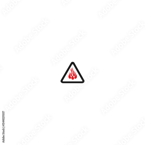 Free Download Fire warning icon flat vector design - GFXLoad