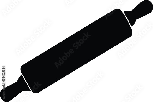 Rolling pin silhouette vector illustration