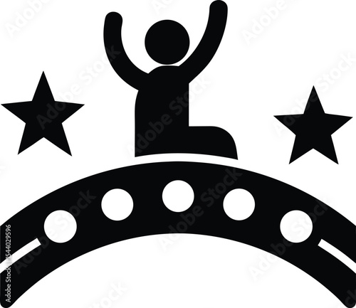 Success person silhouette vector illustration