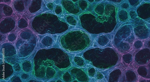 Abstract cell structure background with interconnected shapes
