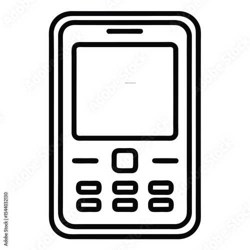 Mobile Line Art Icon