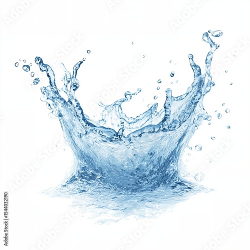 Water splash crown, isolated on white background 