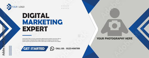 Digital marketing expert banner template design
