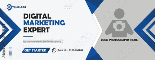 Digital marketing expert banner template design