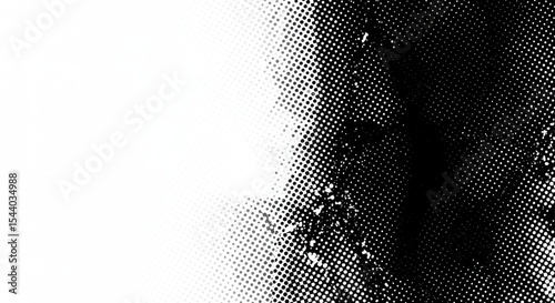 Black and white halftone grunge texture overlay