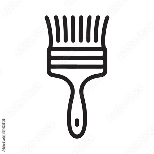 Paintbrush icon line art graphic design element