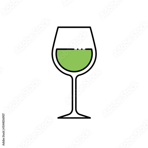 Icon of alcoholic drink in a glass 