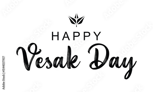 Vesak Day typography Design, Vesak Day text vector	