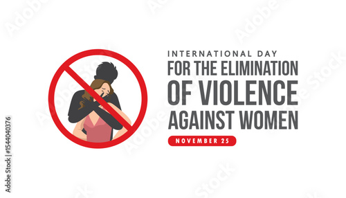 international day for the elimination of violence against women vector design concept