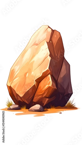 Desert Rock Formation Illustration.
