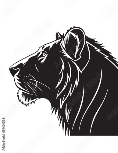 Majestic Lion Silhouette Vector – Roaring King of Jungle Clipart, Tribal Lion Heads & Powerful Animal Poses