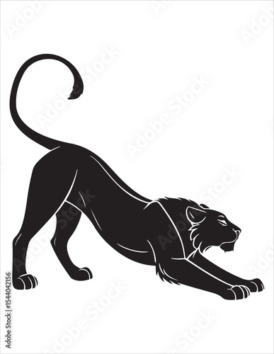 Majestic Lion Silhouette Vector – Roaring King of Jungle Clipart, Tribal Lion Heads & Powerful Animal Poses