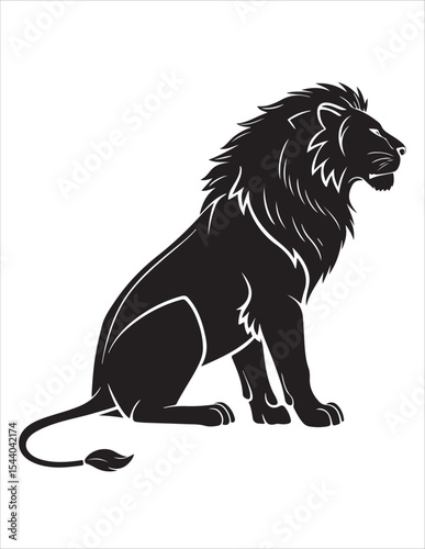 Majestic Lion Silhouette Vector – Roaring King of Jungle Clipart, Tribal Lion Heads & Powerful Animal Poses