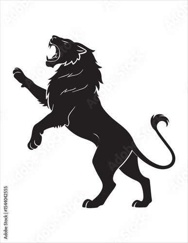 Majestic Lion Silhouette Vector – Roaring King of Jungle Clipart, Tribal Lion Heads & Powerful Animal Poses