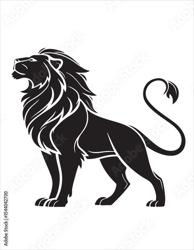 Majestic Lion Silhouette Vector – Roaring King of Jungle Clipart, Tribal Lion Heads & Powerful Animal Poses