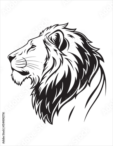Majestic Lion Silhouette Vector – Roaring King of Jungle Clipart, Tribal Lion Heads & Powerful Animal Poses