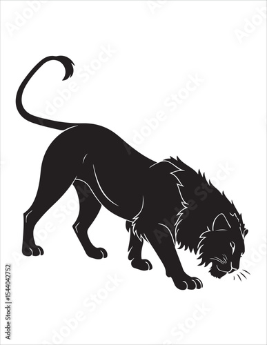 Majestic Lion Silhouette Vector – Roaring King of Jungle Clipart, Tribal Lion Heads & Powerful Animal Poses