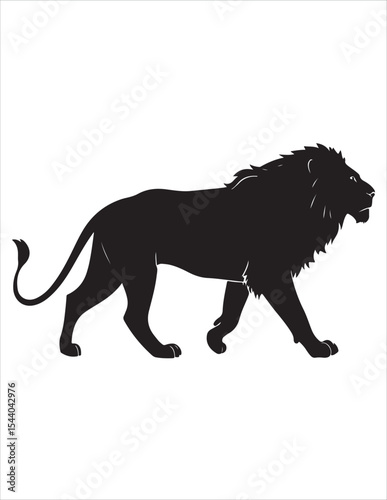 Majestic Lion Silhouette Vector – Roaring King of Jungle Clipart, Tribal Lion Heads & Powerful Animal Poses