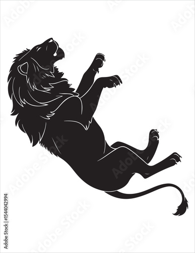 Majestic Lion Silhouette Vector – Roaring King of Jungle Clipart, Tribal Lion Heads & Powerful Animal Poses