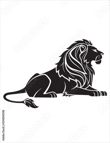 Majestic Lion Silhouette Vector – Roaring King of Jungle Clipart, Tribal Lion Heads & Powerful Animal Poses