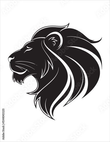Majestic Lion Silhouette Vector – Roaring King of Jungle Clipart, Tribal Lion Heads & Powerful Animal Poses