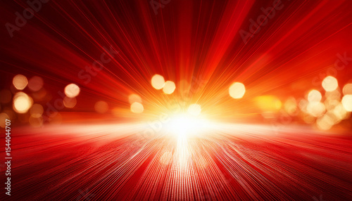 hot vivid bright shiny red ray flash light leak bokeh background