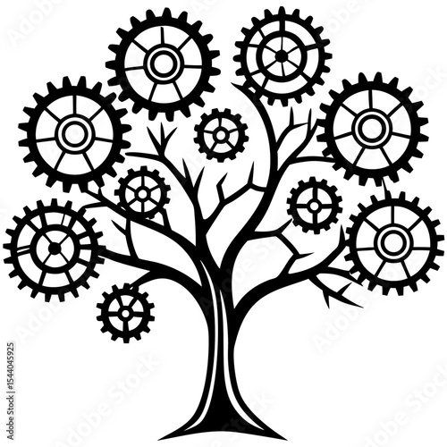 Mechanical Tree Illustration