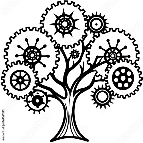 Mechanical Tree Illustration