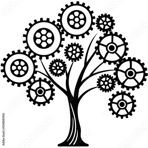 Mechanical Tree Illustration