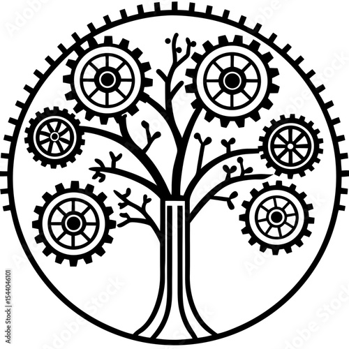 Mechanical Tree Illustration