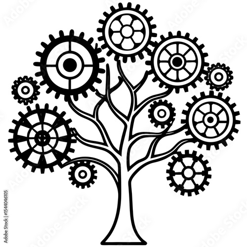 Mechanical Tree Illustration