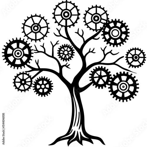 Mechanical Tree Illustration