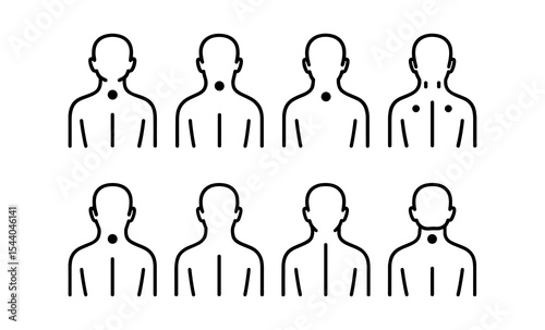Human acupressure points diagram front and back view